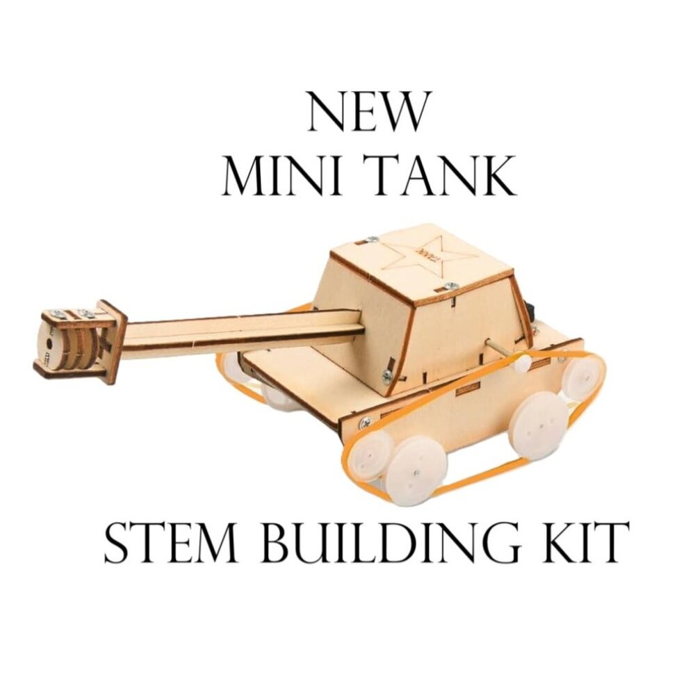 Mini Tank STEM Kit Science Engineering Craft Kit Toy Building Crafting Set 3D